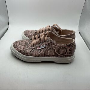 Superga python print girls pink sneakers size EU 30